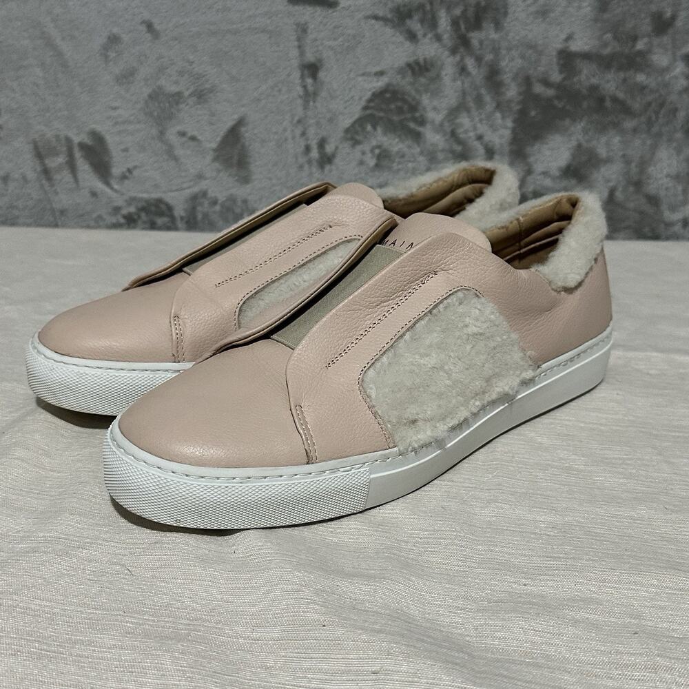 Anthropologie Maimai Leather Sneakers‎ Womens EU 40 US 9.5 Pink Elevated Basics